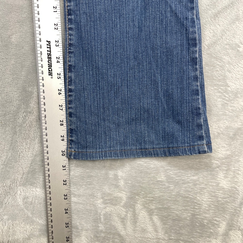 Just Cavalli Jeans Womens 31x30 Blue Denim Faded Mid Rise Low Waist Flare Leg - Picture 10 of 11